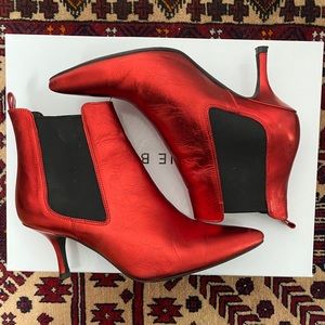 Anine Bing Red Ankle Boots